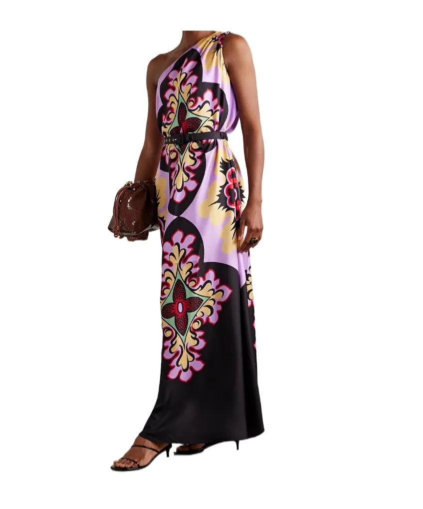 Roy One-Shoulder Printed Maxi Dress