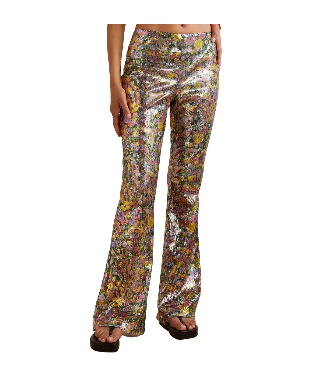 Sequined Tulle Flared Pants