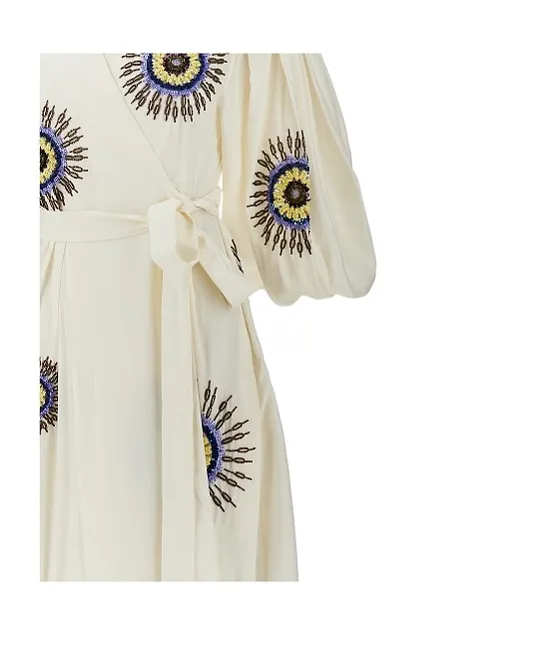 Tie-Fastening Midi Dress