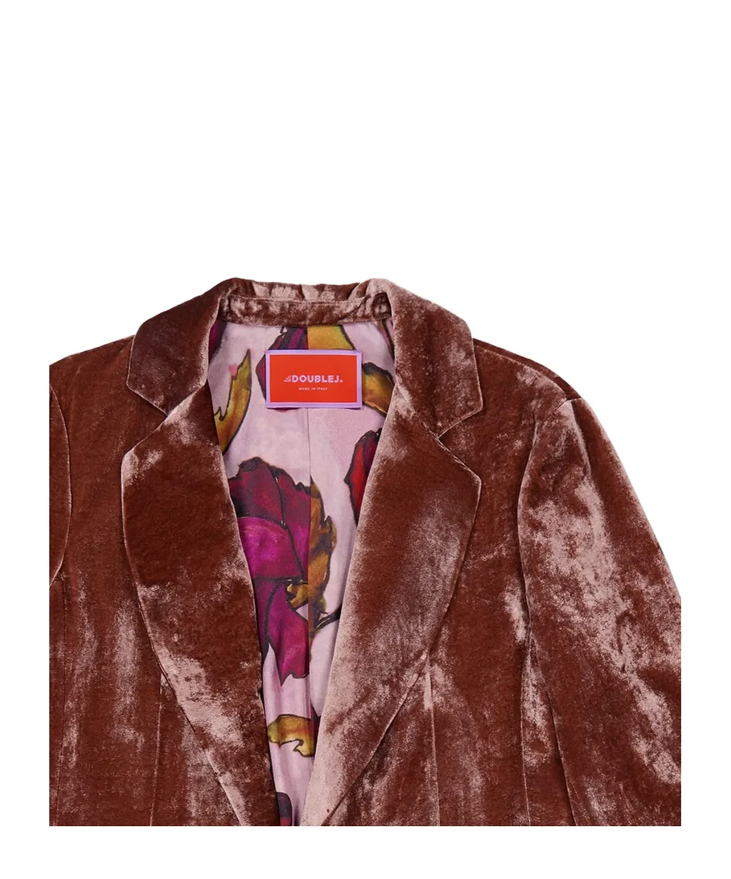 La Doublej Duster Belted Velvet Coat