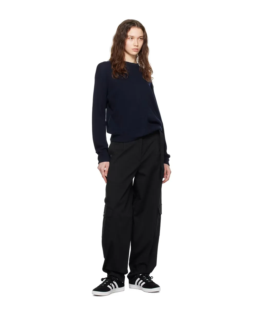 Round-Collar And Long-Sleeved Sweater