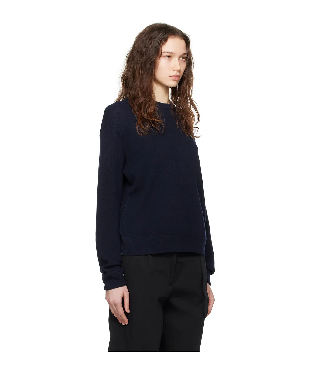 Round-Collar And Long-Sleeved Sweater