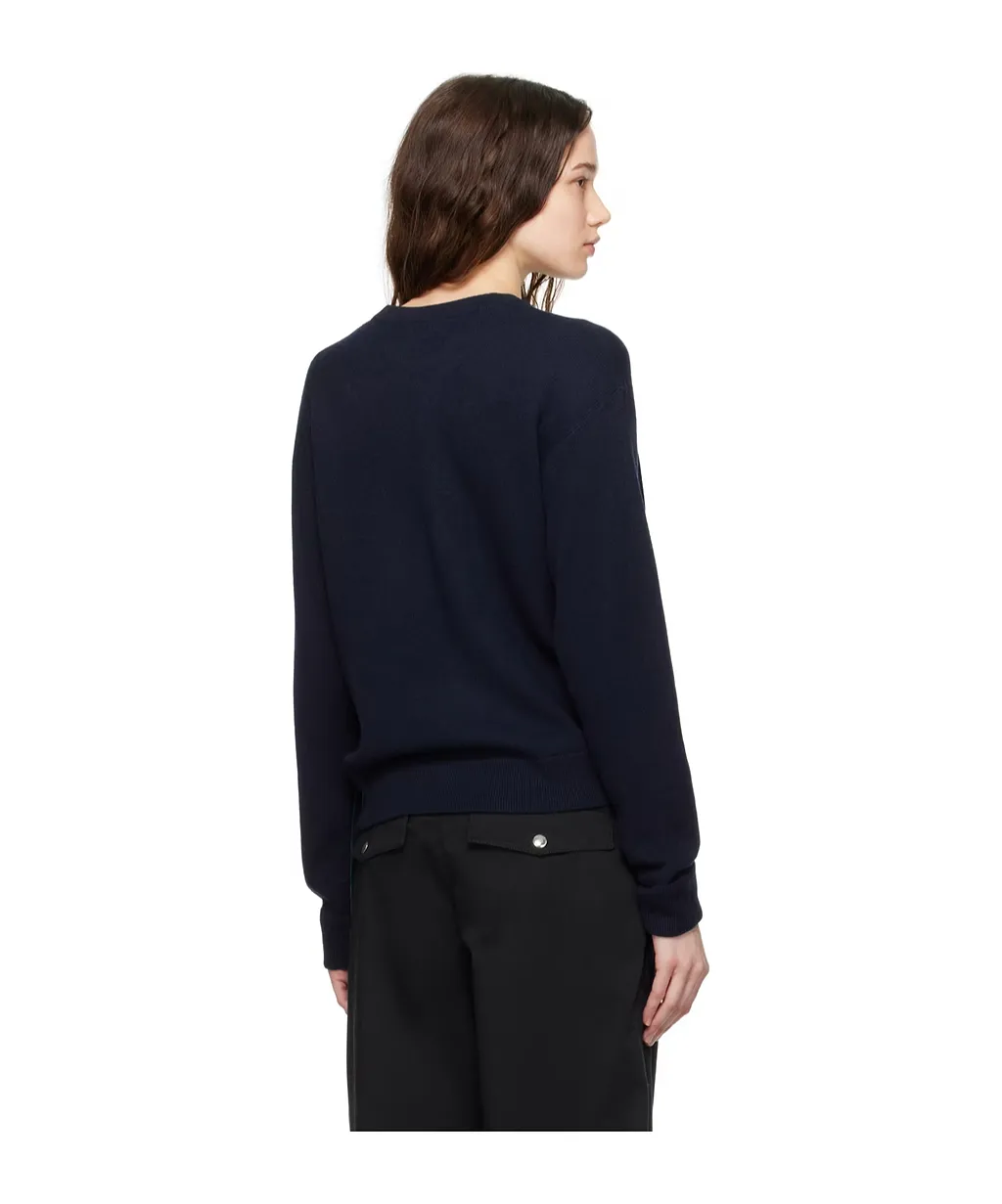 Round-Collar And Long-Sleeved Sweater