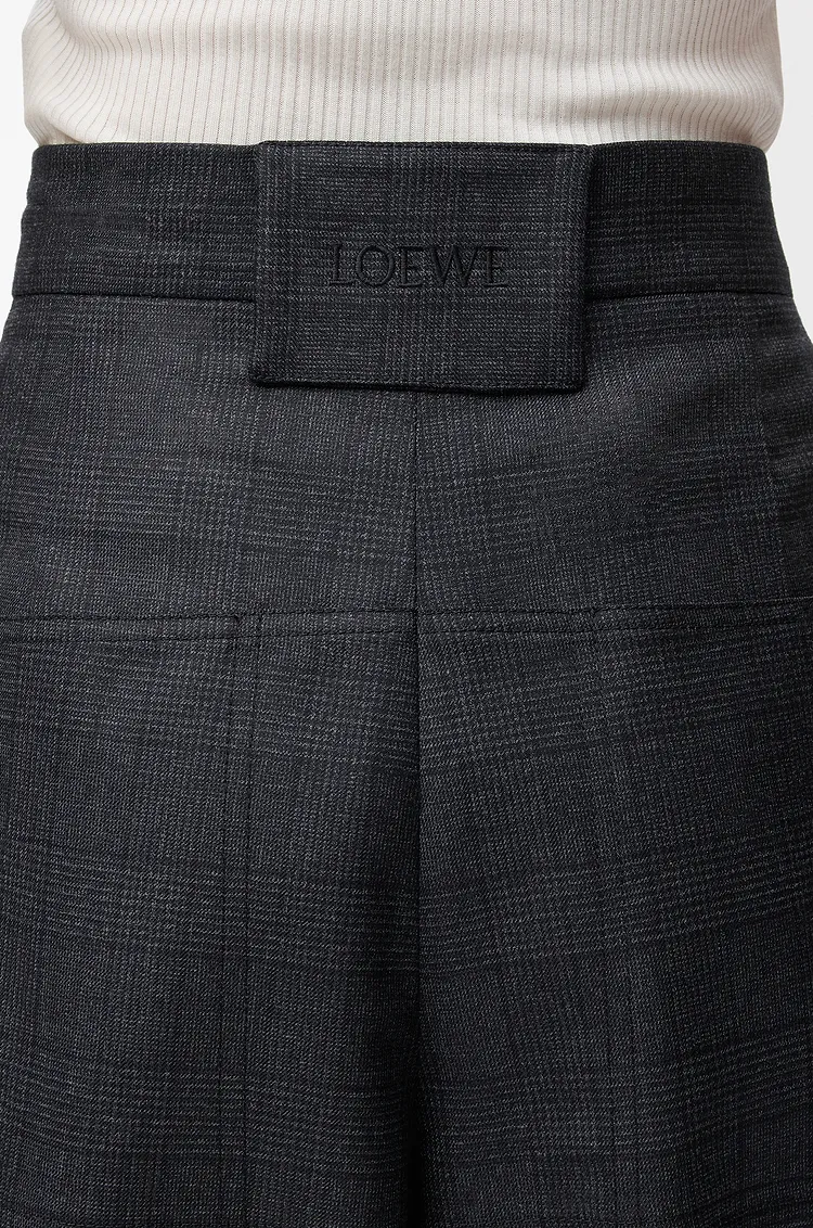 Check-Pattern Cargo Shorts