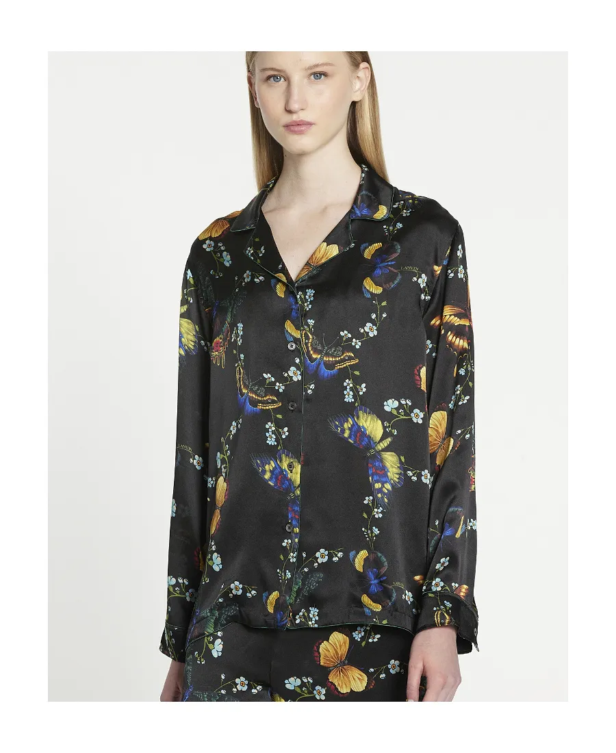 Black Logo-Printed Shirt