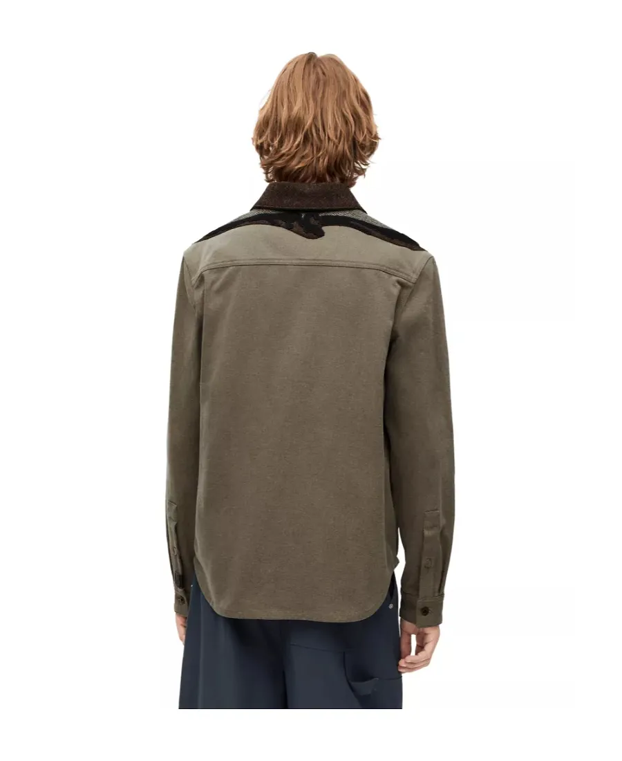 Deer Intarsia Overshirt In Denim