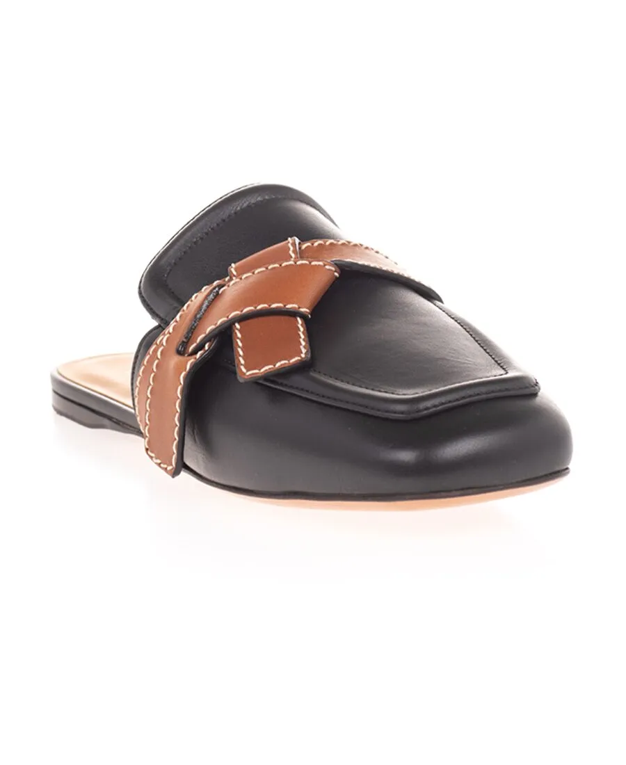 Gate Flat Mule In Calfskin