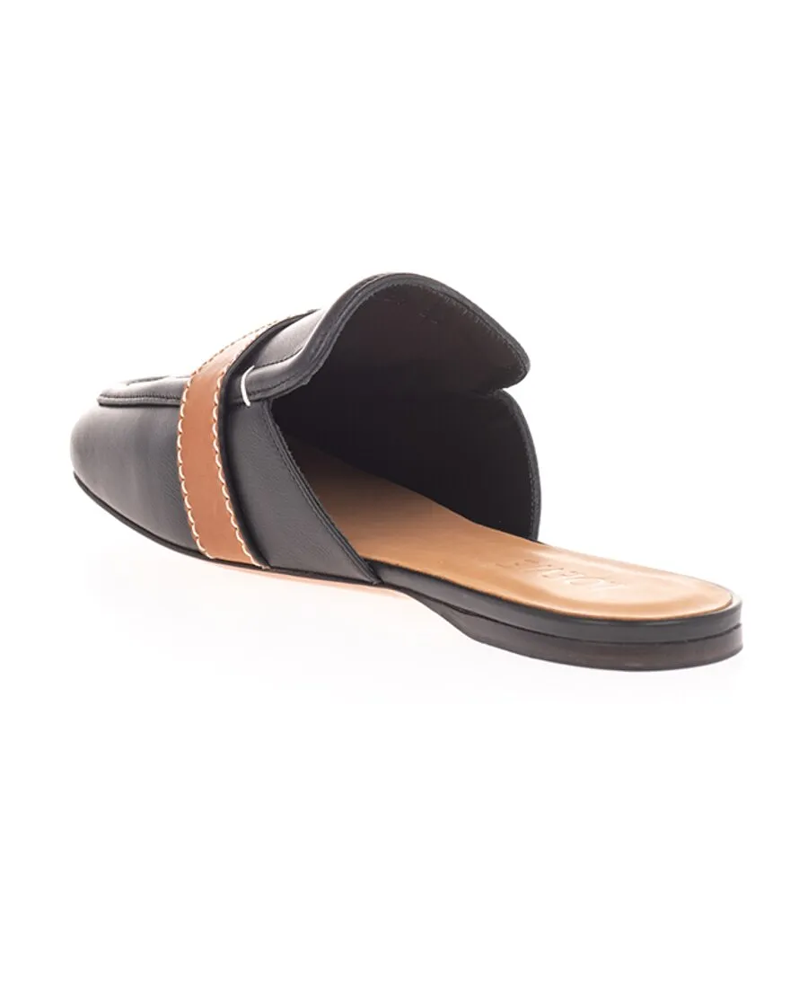 Gate Flat Mule In Calfskin
