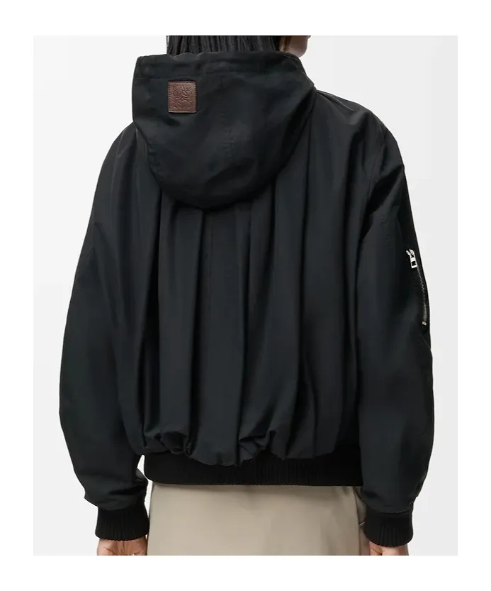 Pleated Hooded Jacket