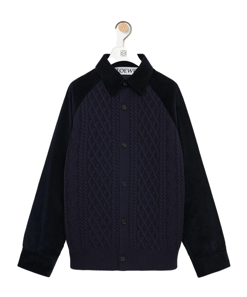 Loewe Cable Knit Corduroy Jacket