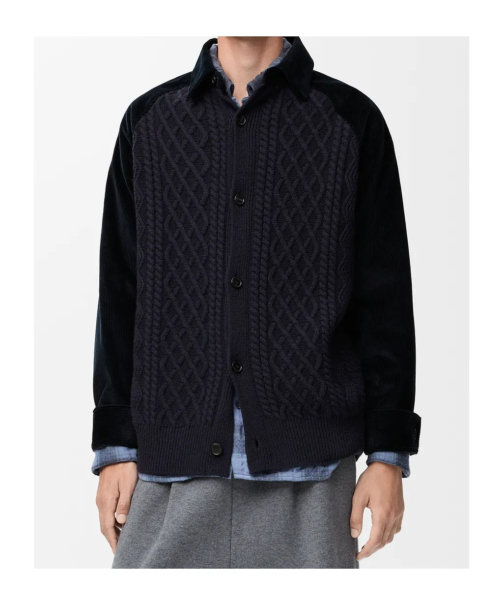 Loewe Cable Knit Corduroy Jacket