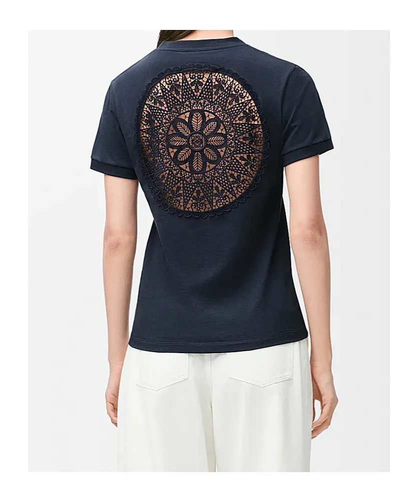 Lace T-Shirt In Cotton