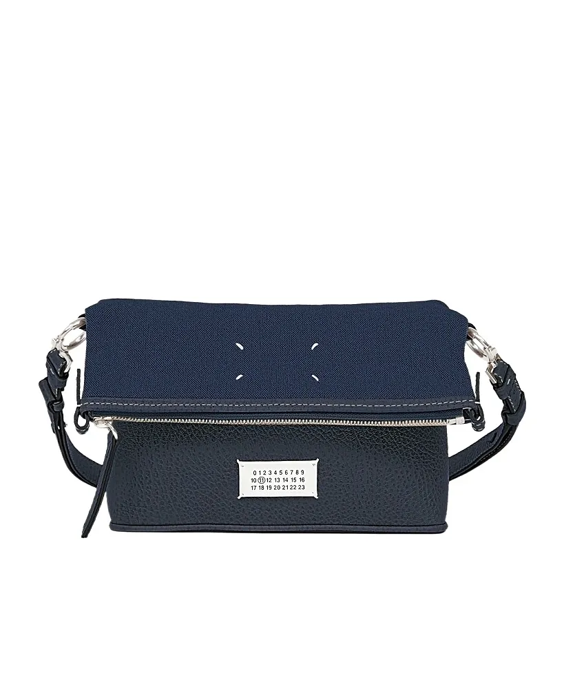Top-Zip Leather Shoulder Bag