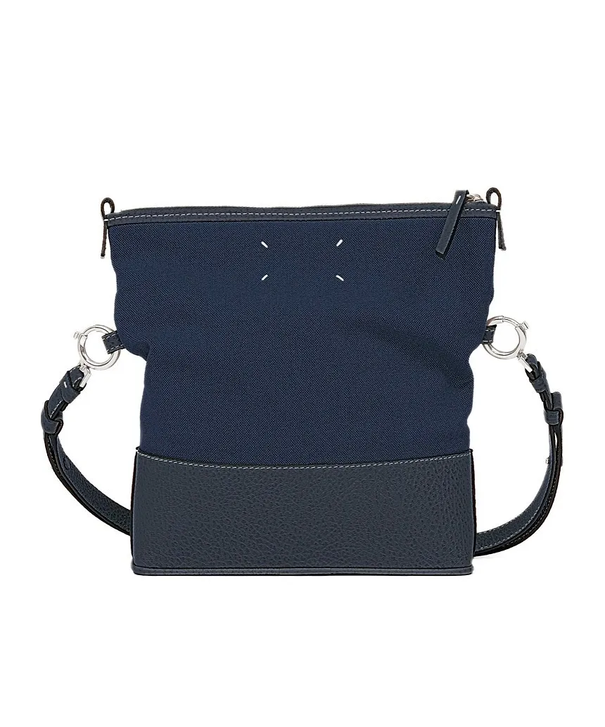 Top-Zip Leather Shoulder Bag
