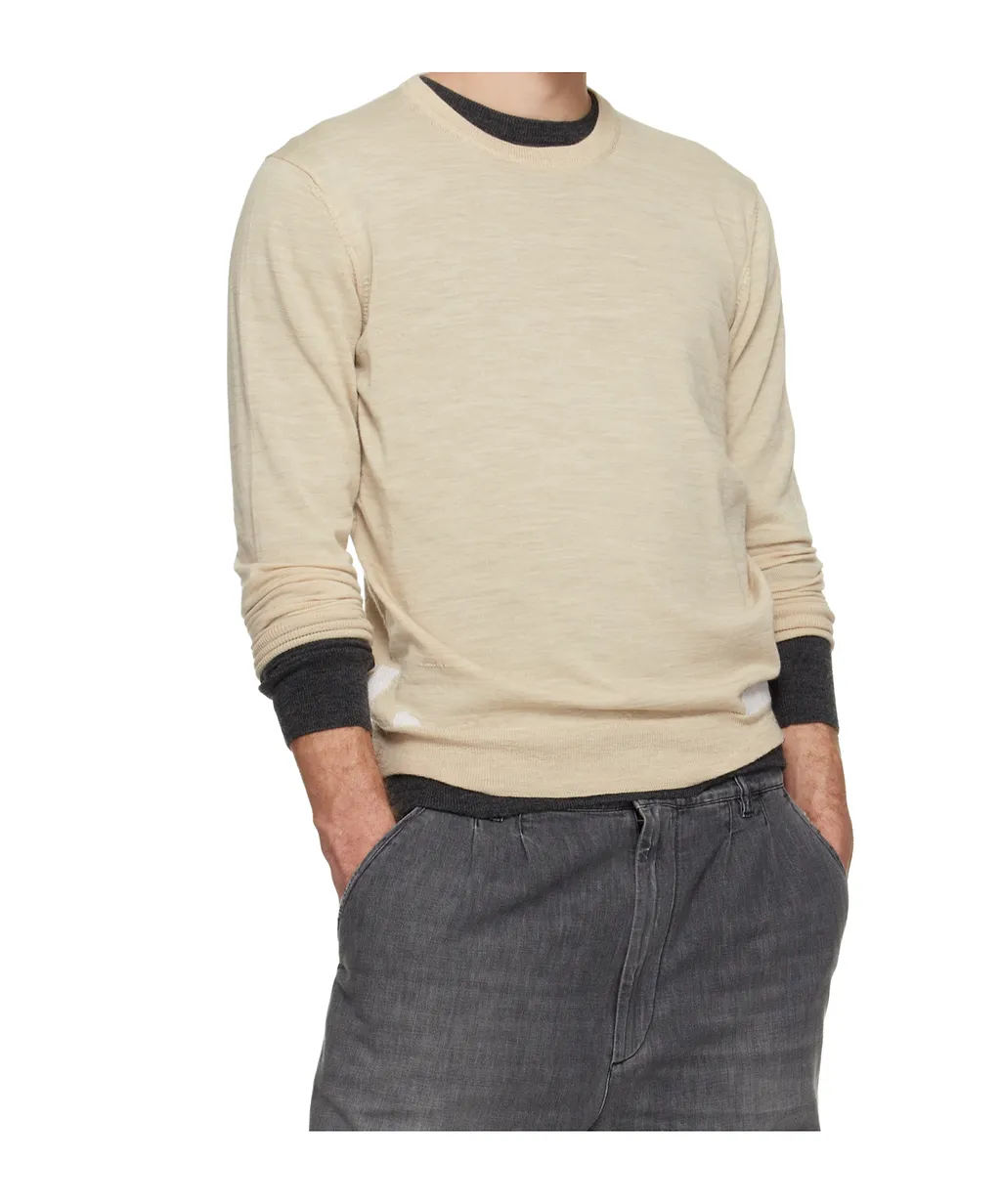Wool-Blend Patch Sweater