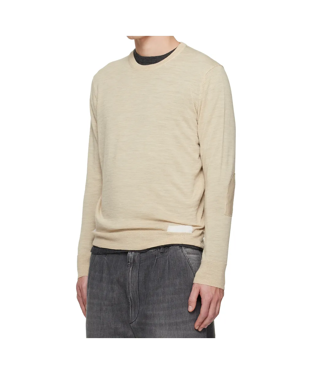 Wool-Blend Patch Sweater
