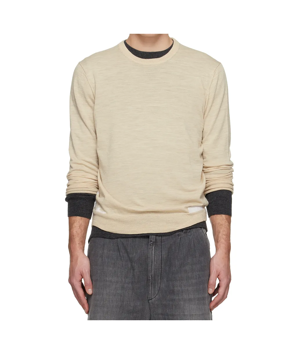 Wool-Blend Patch Sweater