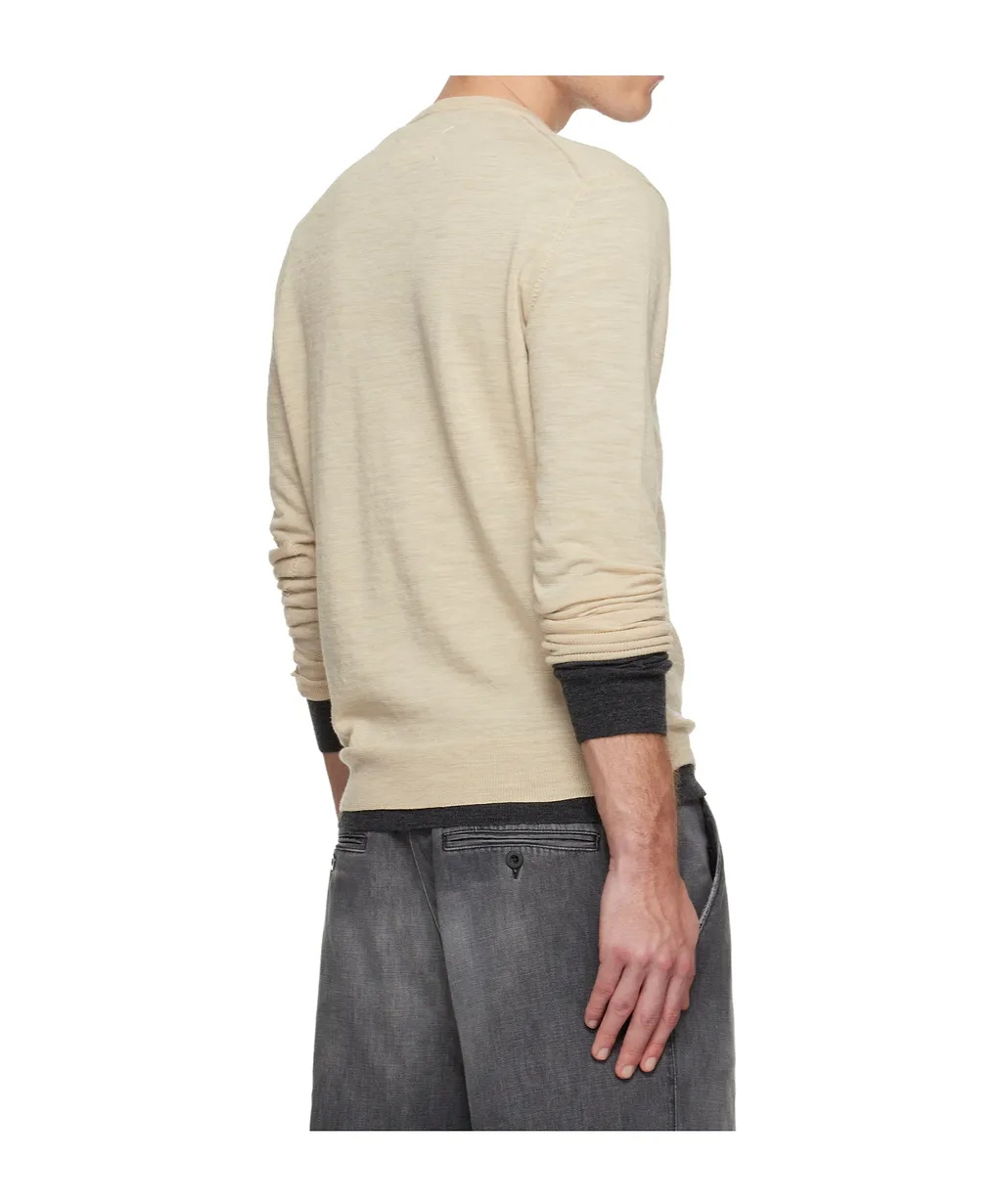 Wool-Blend Patch Sweater