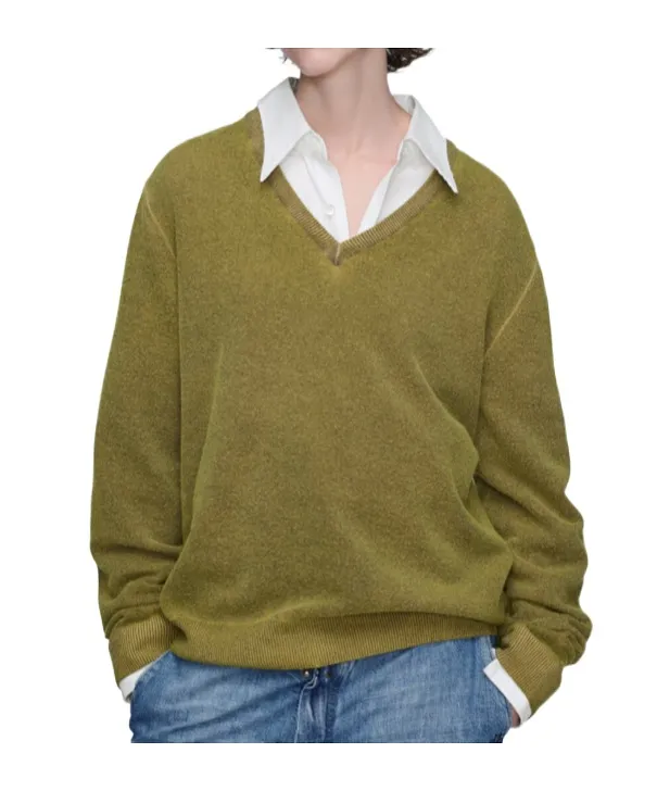 Virgin Wool V-Neck Sweater
