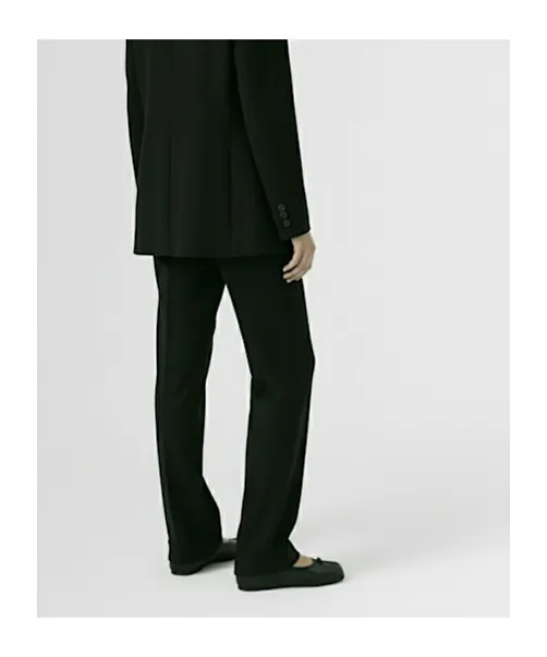 Wool Herringbone Straight Pants