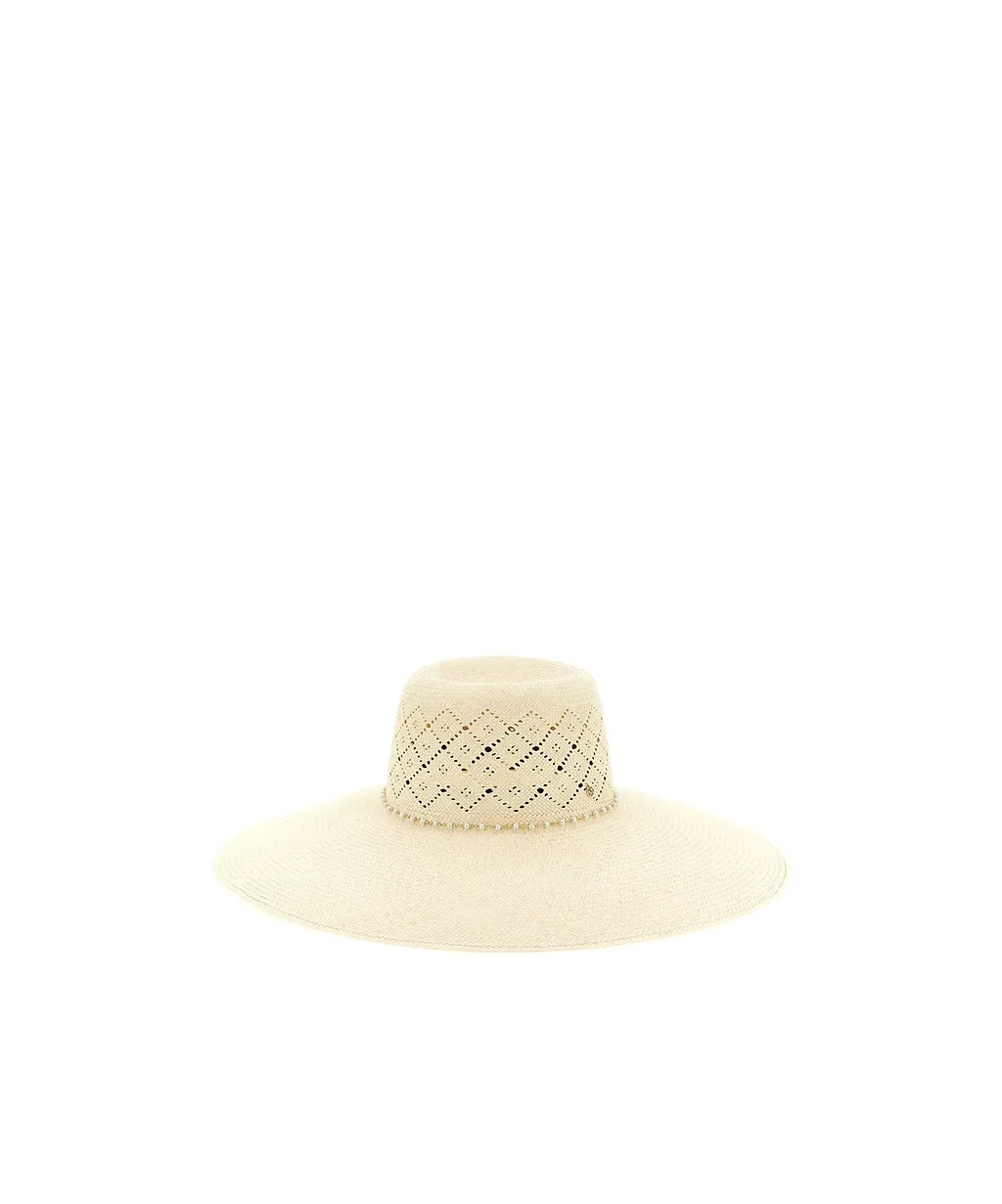 Maison Michel Logo Plaque Knit Hat
