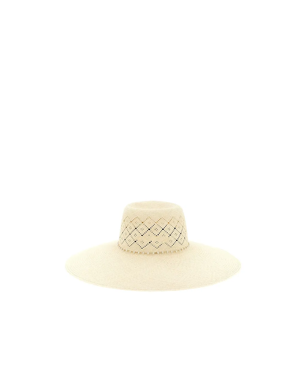 Maison Michel Logo Plaque Knit Hat