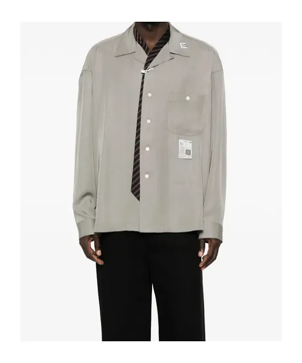 Maison Mihara Yasuhiro Tie Combined Oversized Shirt