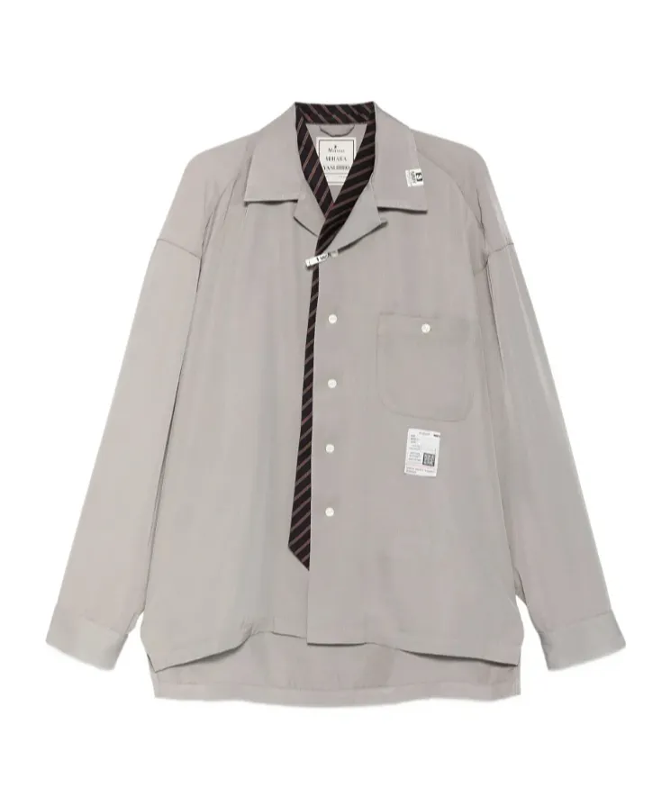 Maison Mihara Yasuhiro Tie Combined Oversized Shirt