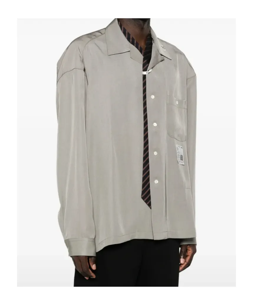 Maison Mihara Yasuhiro Tie Combined Oversized Shirt