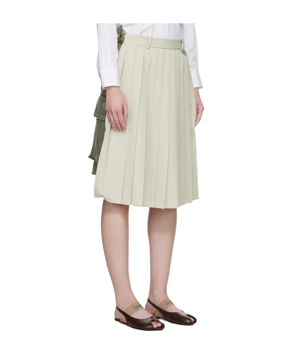Pleated Midi Skirt