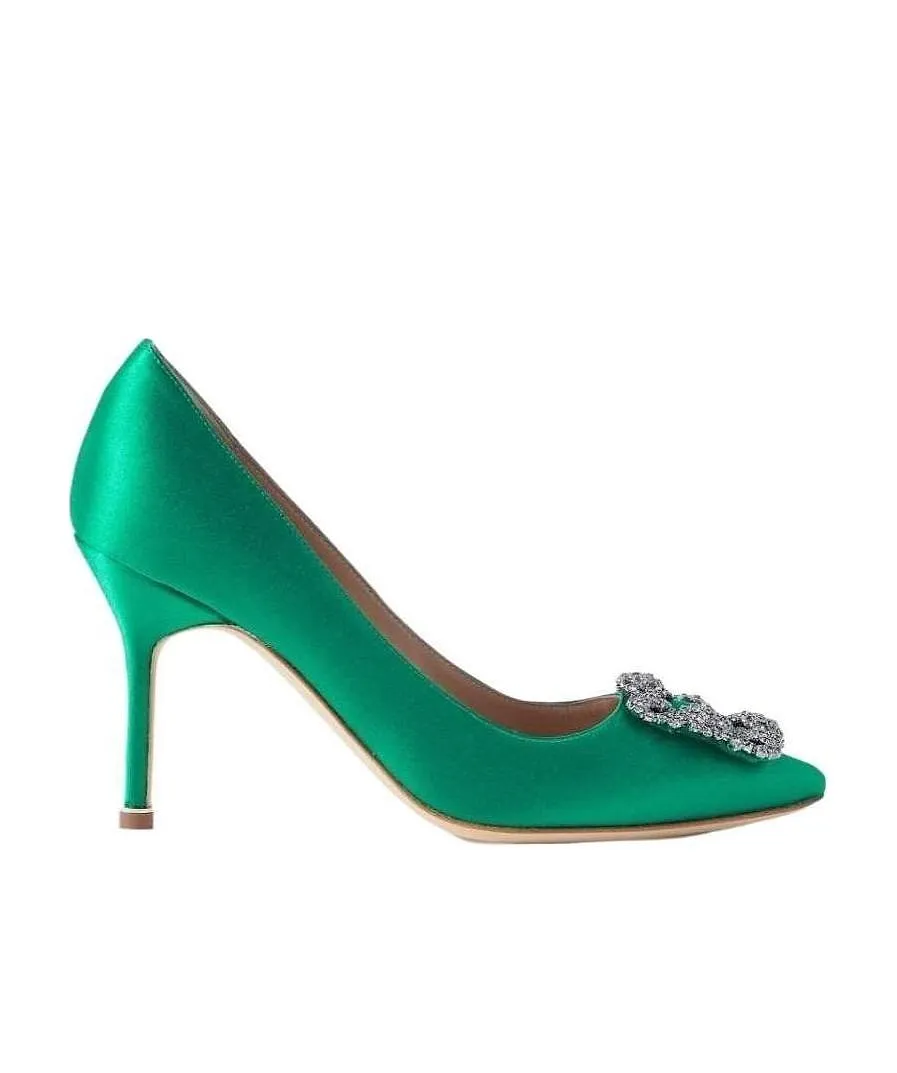 Crystal Inlaid Pointed High Heels