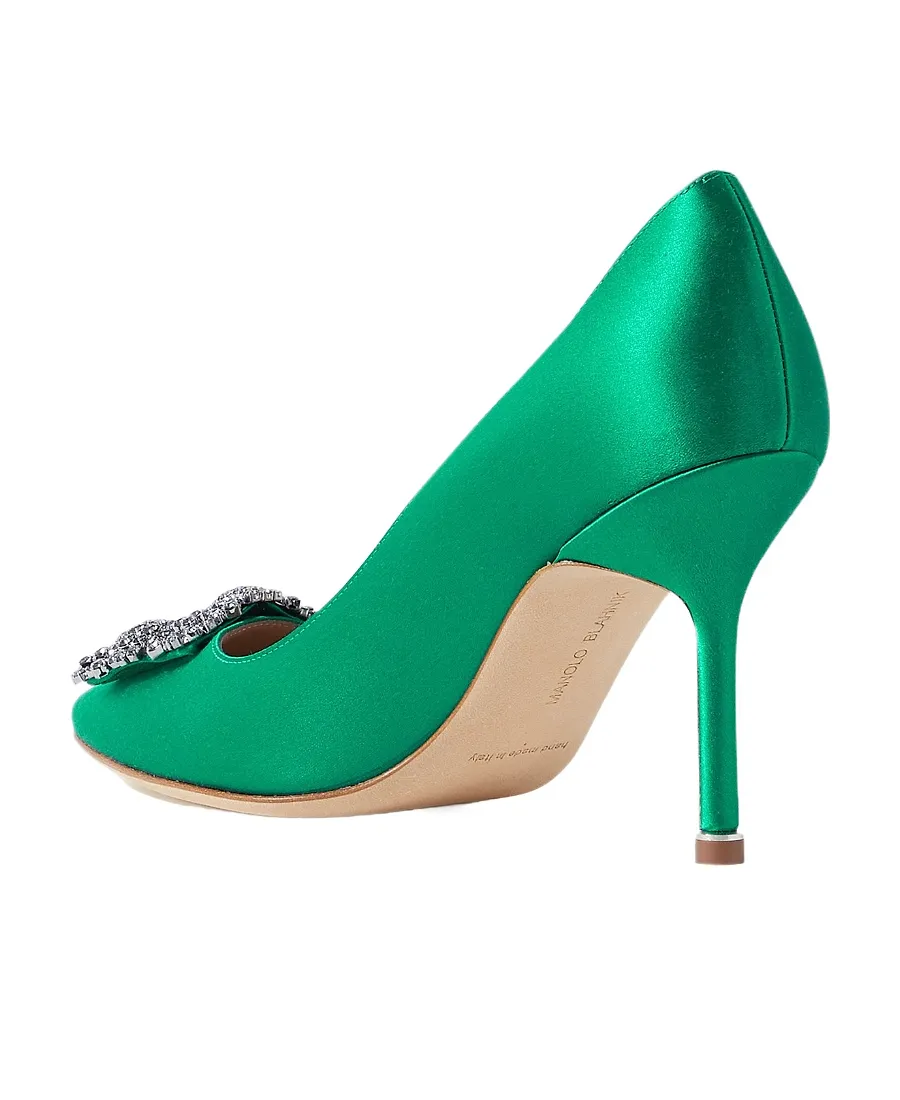 Crystal Inlaid Pointed High Heels