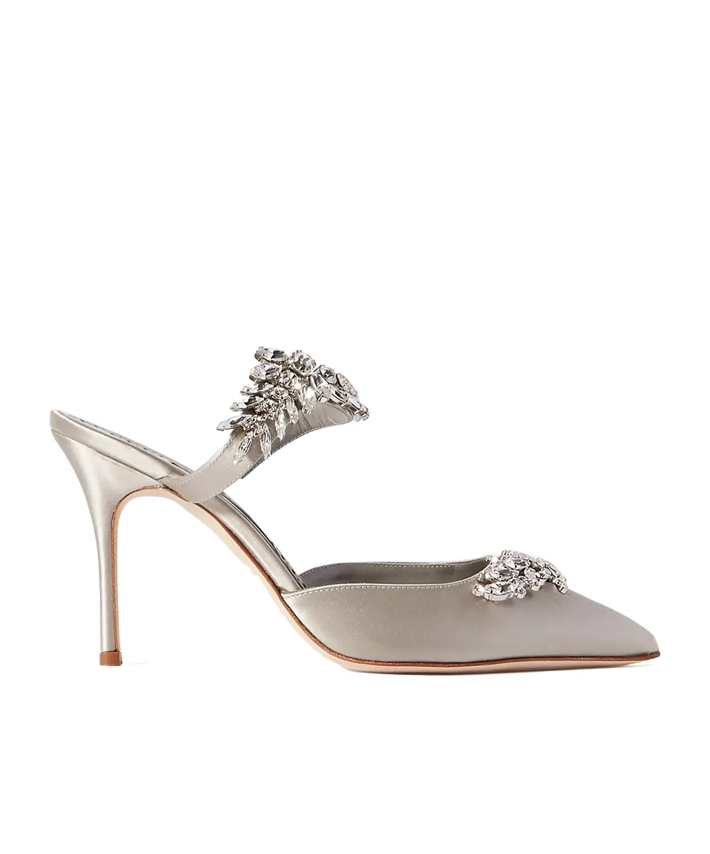 Lurum 90 Crystal-Embellished Mules