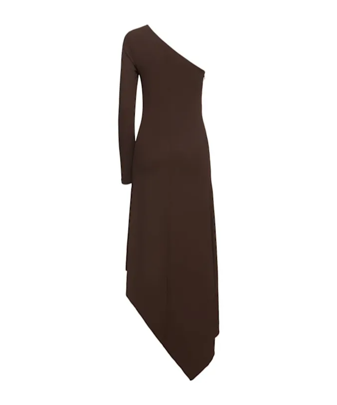 Single-Shoulder Stretch Jersey Dress