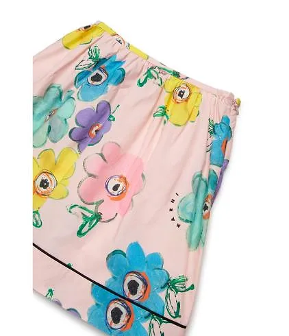 Marni Kids Floral Printed Mini Skirt
