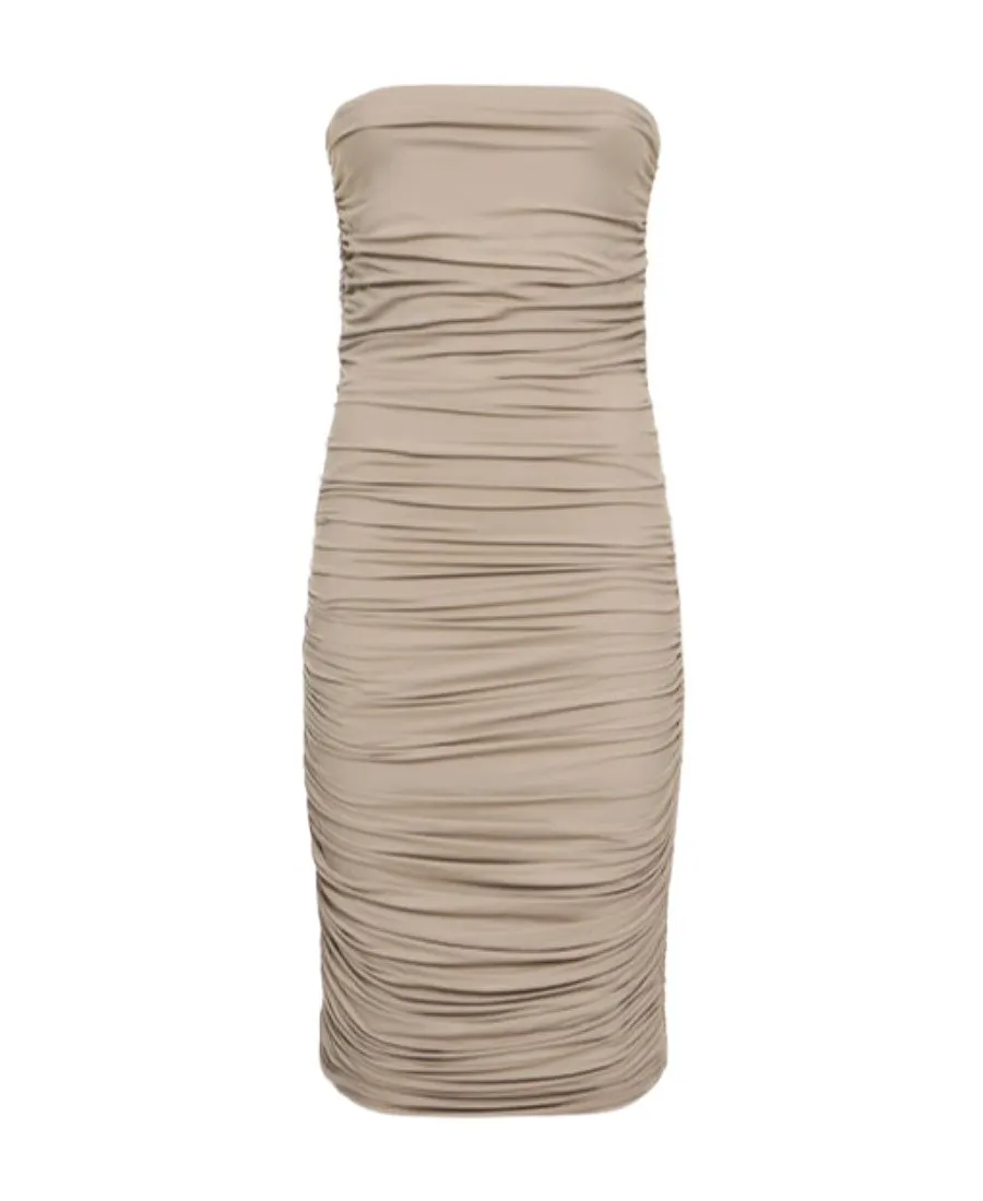 Stretch Strapless Mid-Length Dress