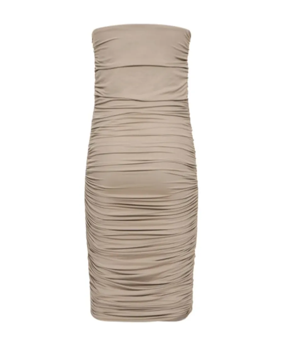 Stretch Strapless Mid-Length Dress