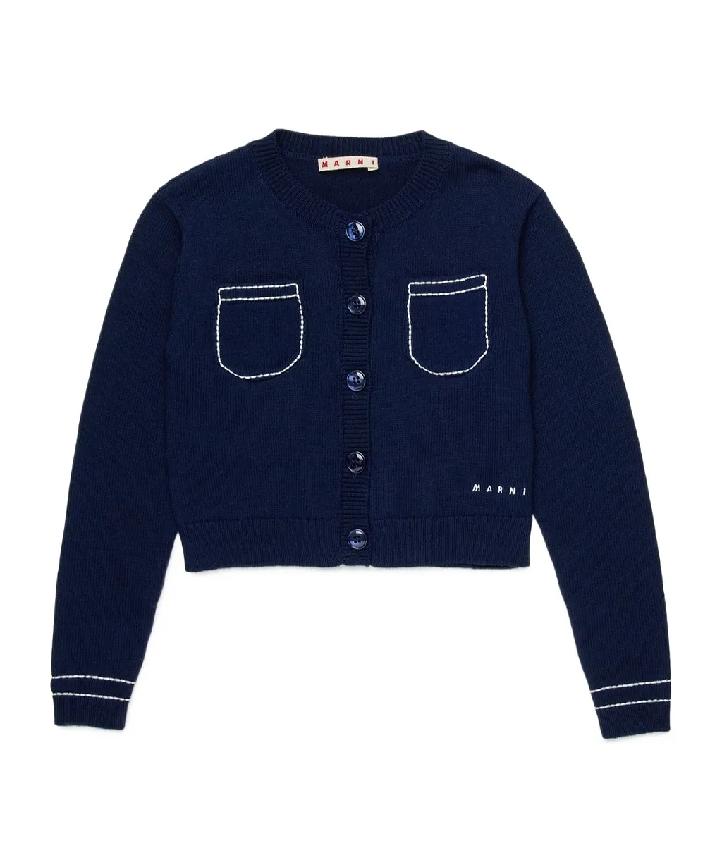 Marni Kids Knitted Pocket Cardigan