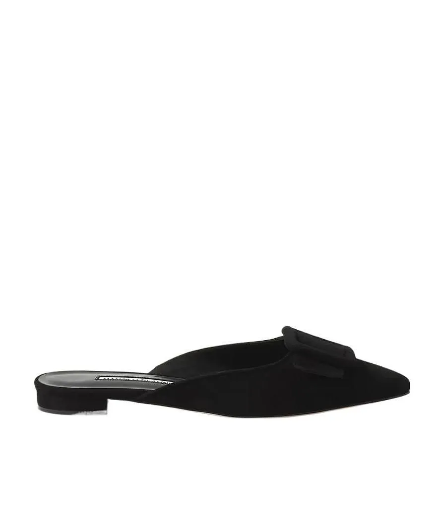 Maysale Buckle Pointed Muller Shoes