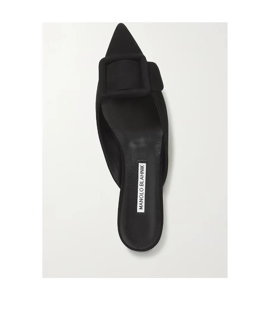 Maysale Buckle Pointed Muller Shoes