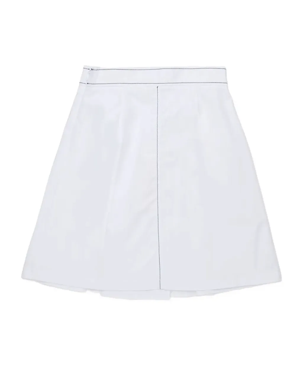 Marni Kids Logo Embroidered Pleated Skirt