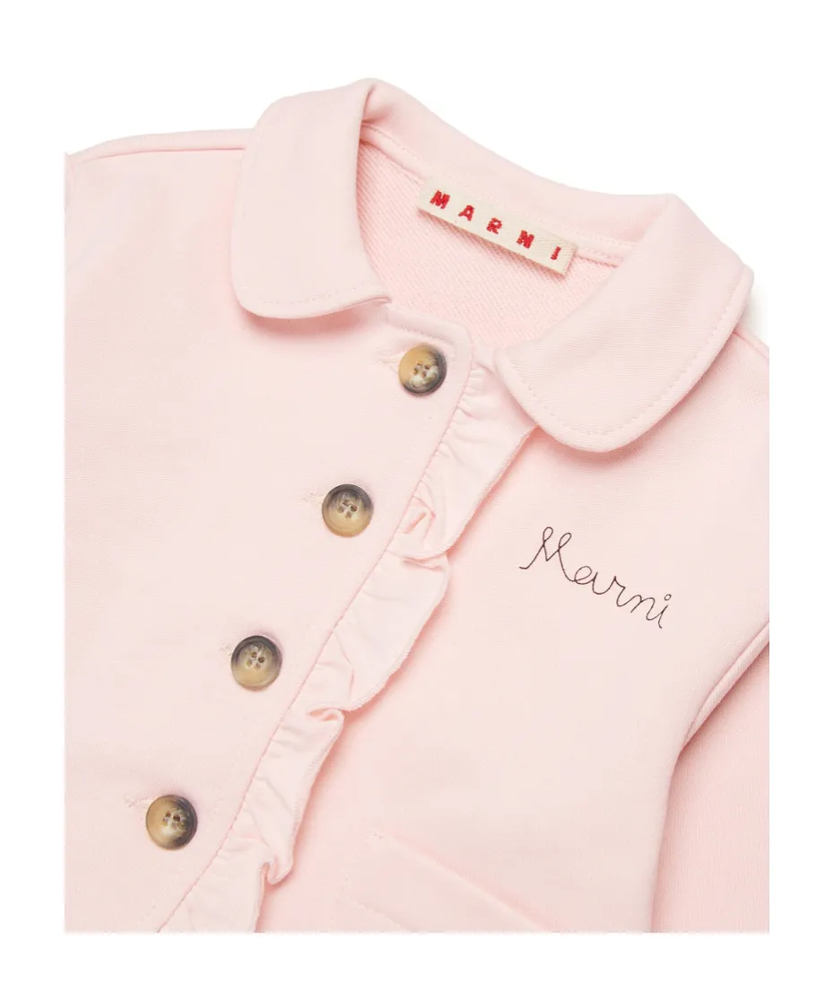 Marni Kids Logo Embroidered Jacket
