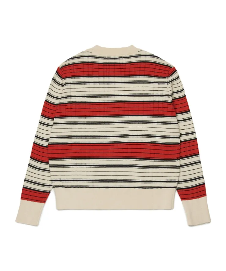 Marni Kids Logo Embroidered Striped Knitted Jumper