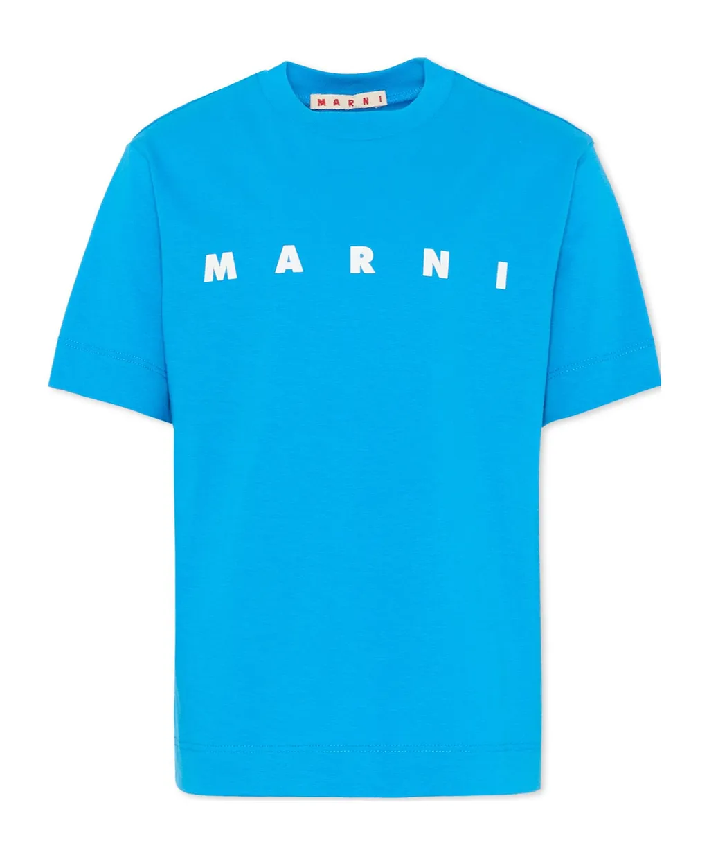 Marni Kids Logo-Printed Crewneck T-Shirt