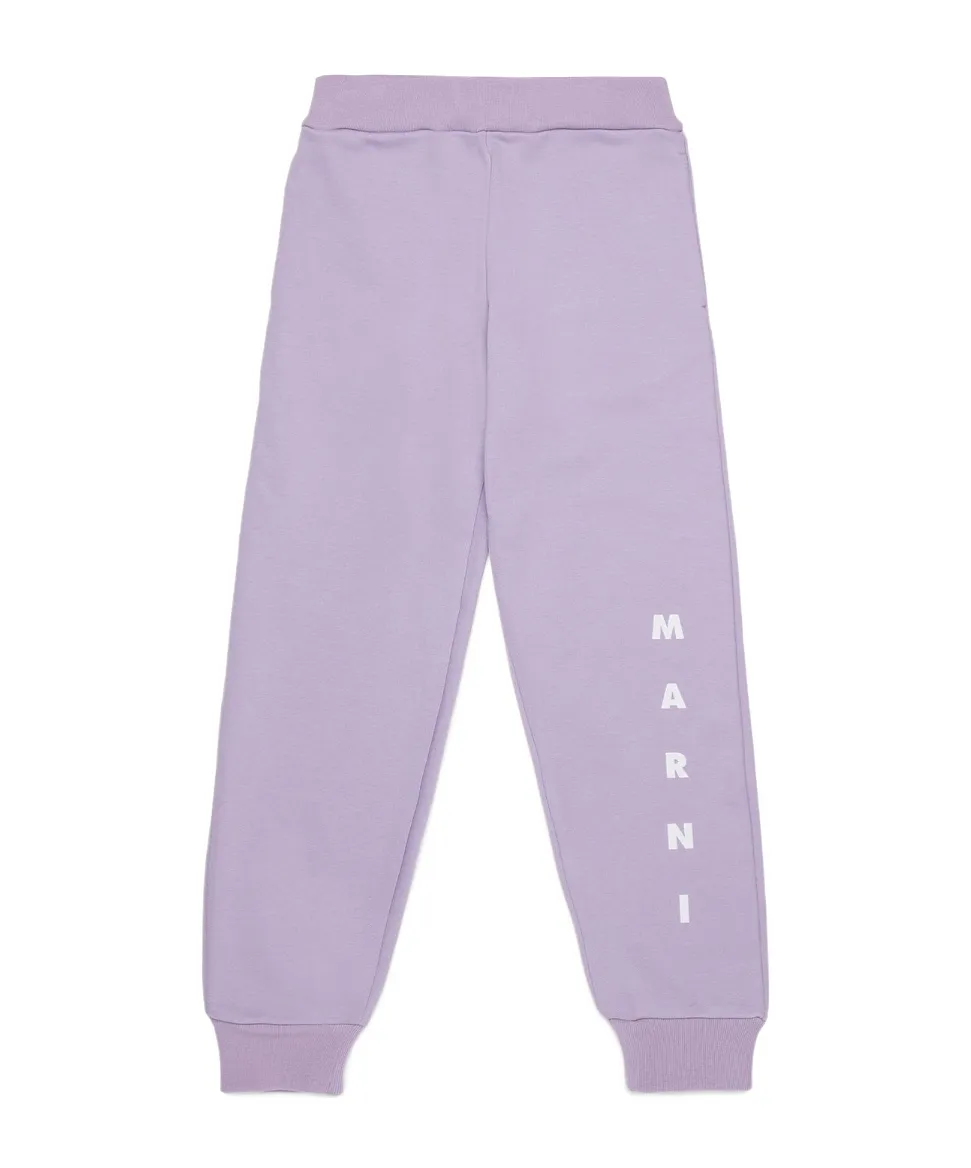 Marni Kids Logo-Printed Fleece Jogger Pants
