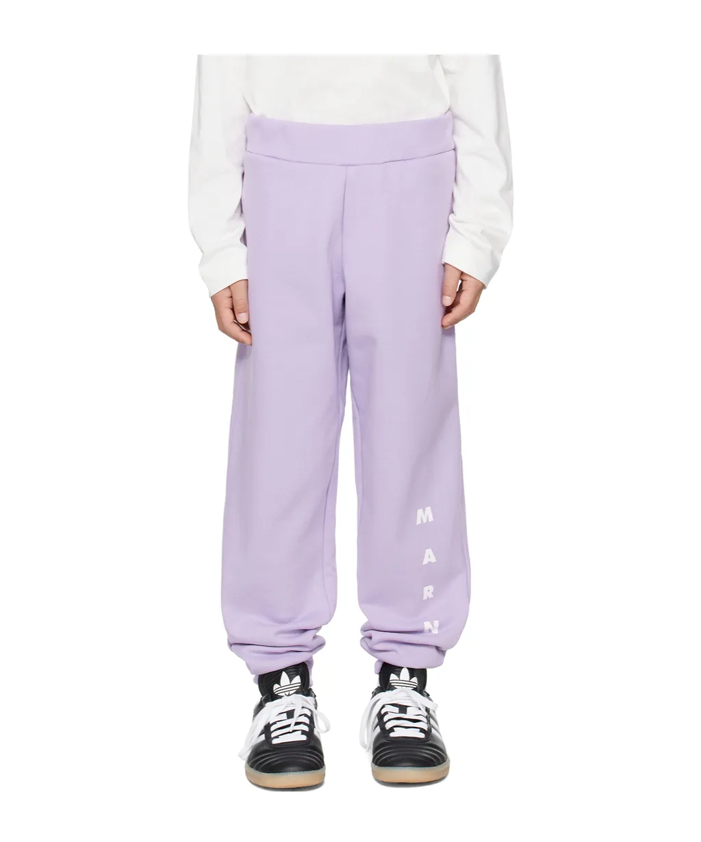 Marni Kids Logo-Printed Fleece Jogger Pants