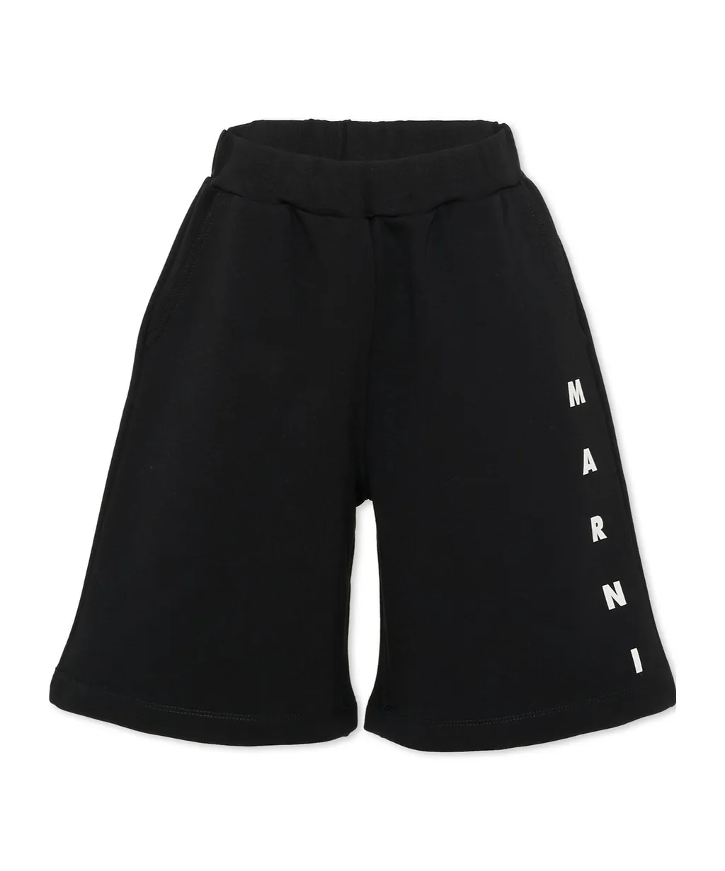 Marni Kids Logo Printed Track Shorts