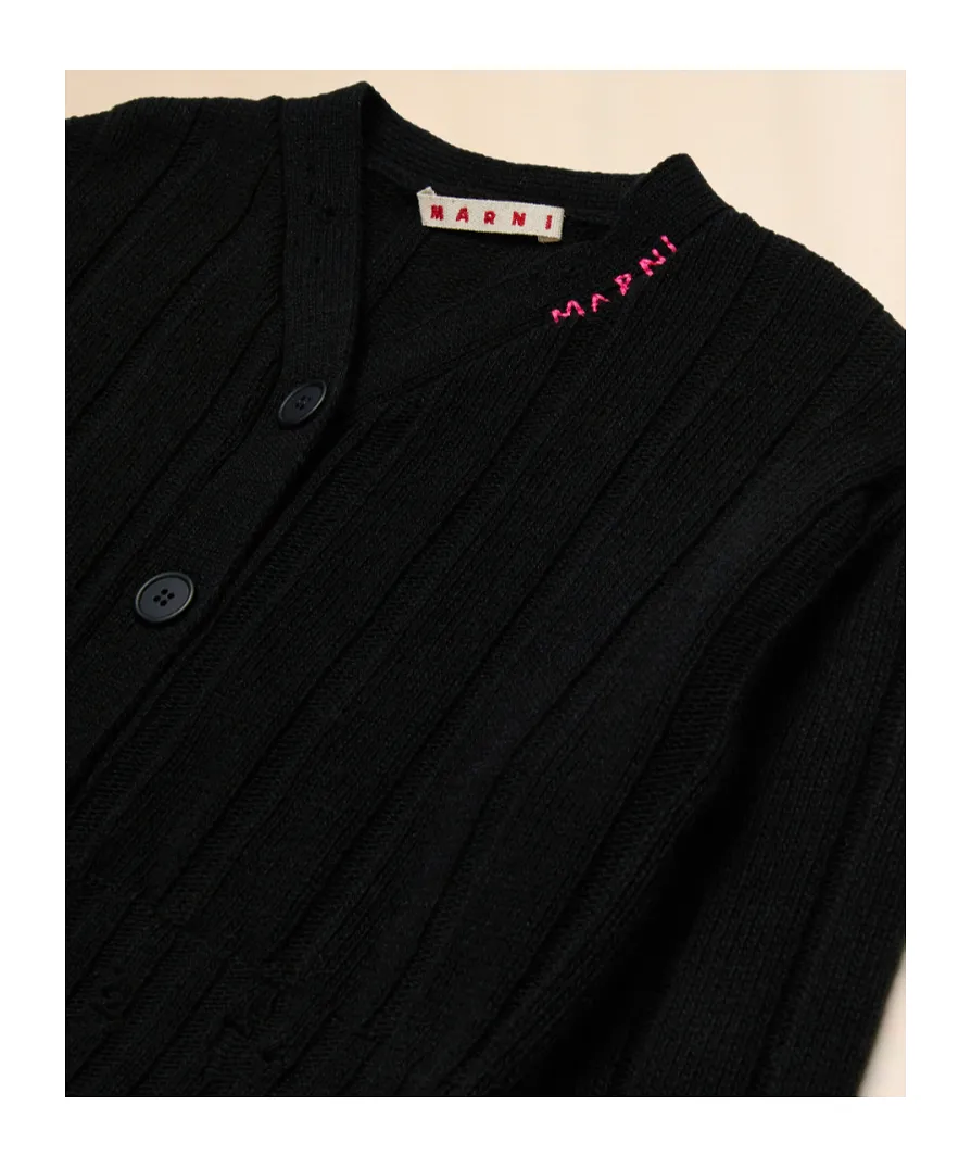 Marni Kids Long-Sleeved Button-Up Cardigan