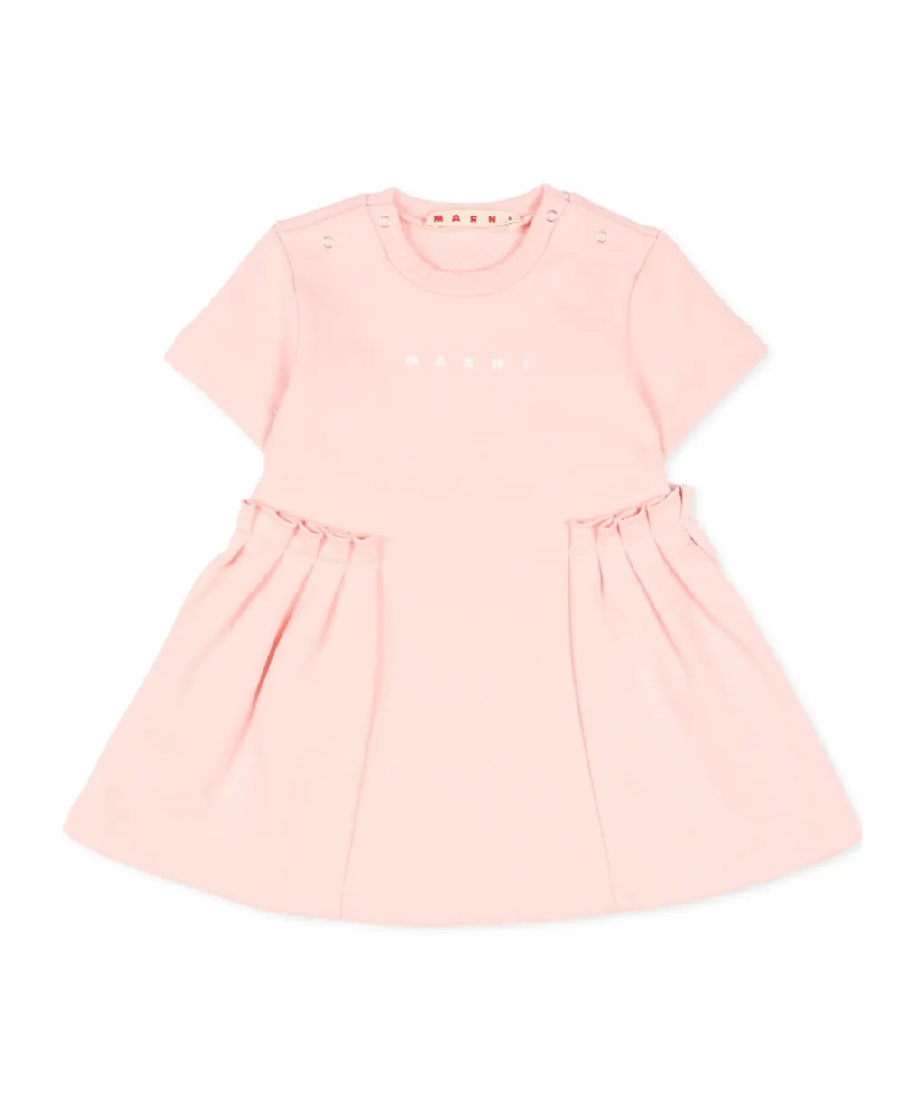 Marni Kids Logo Printed Short-Sleeved Dress