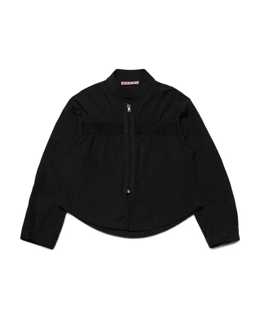 Marni Kids Zip-Up Curved Hem Jacket